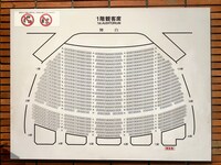 巻頭座談会の中で触れられている帝国劇場の座席表。