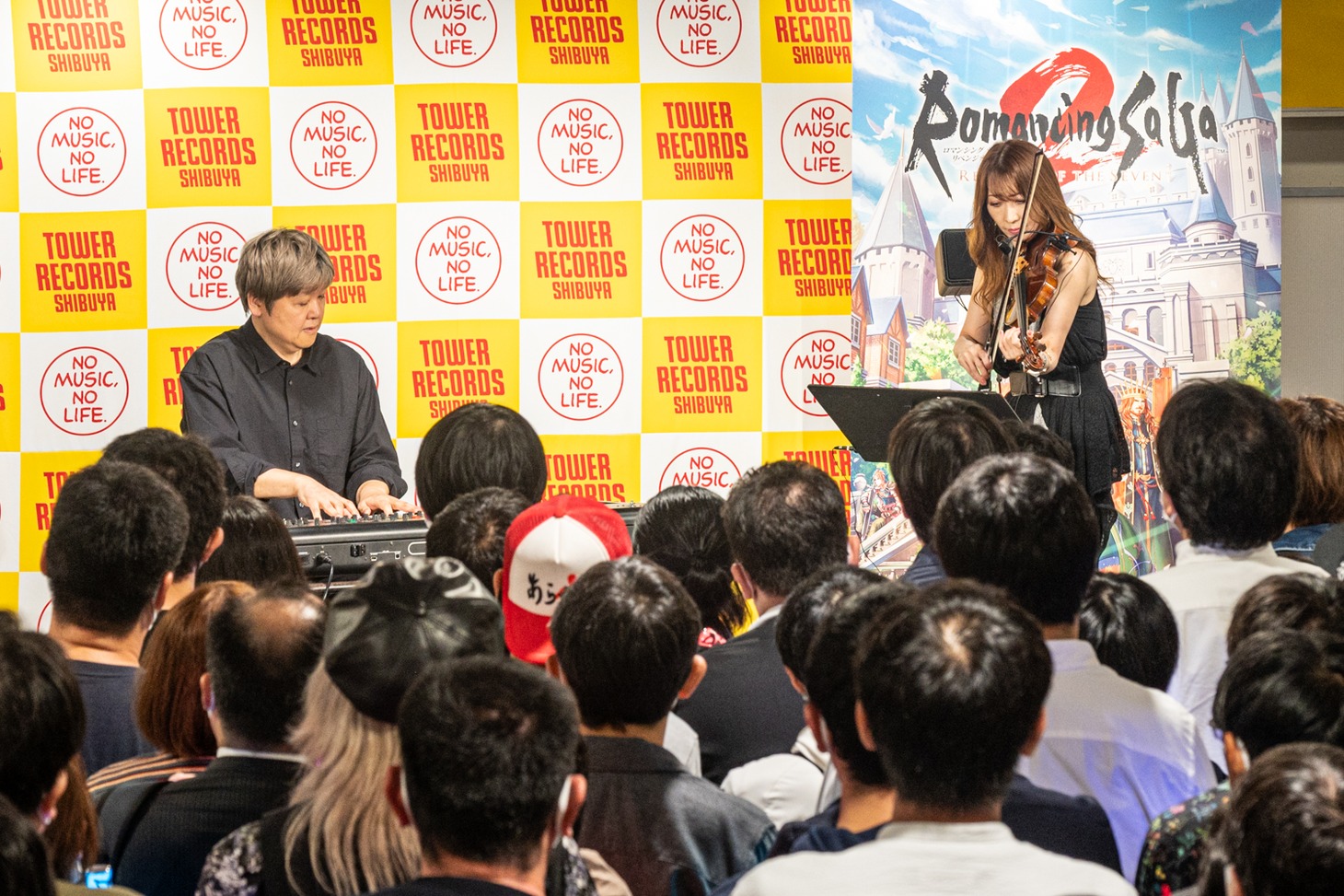 「ロマンシング サガ2 リベンジオブザセブン Original Soundtrack」発売記念イベントの様子。