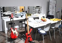 楽屋再現ブースの様子。