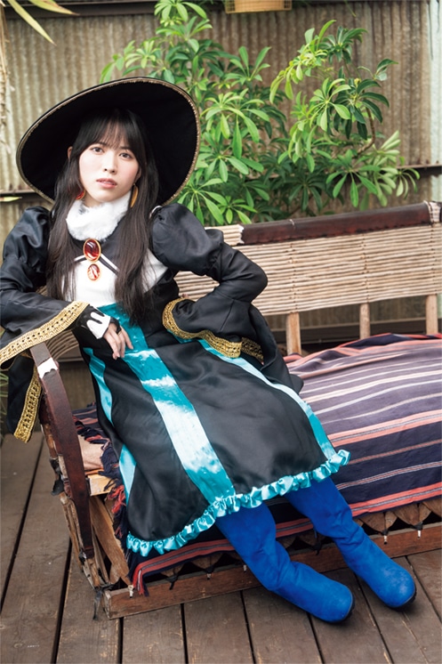 「終焉の魔女と世界の旅」のグラビアに挑戦した為永幸音（アンジュルム）。（撮影：佐藤佑一）