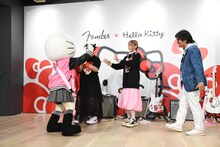 ハローキティの登場に大喜びのゆりやんレトリィバァ、MAMI（SCANDAL）、松崎しげる。
