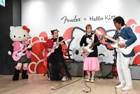 ハローキティの前でセッションするゆりやんレトリィバァ、MAMI（SCANDAL）、松崎しげる。