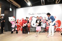 ハローキティの前でセッションするゆりやんレトリィバァ、MAMI（SCANDAL）、松崎しげる。