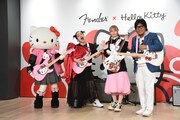 左からハローキティ、ゆりやんレトリィバァ、MAMI(SCANDAL)、松崎しげる。