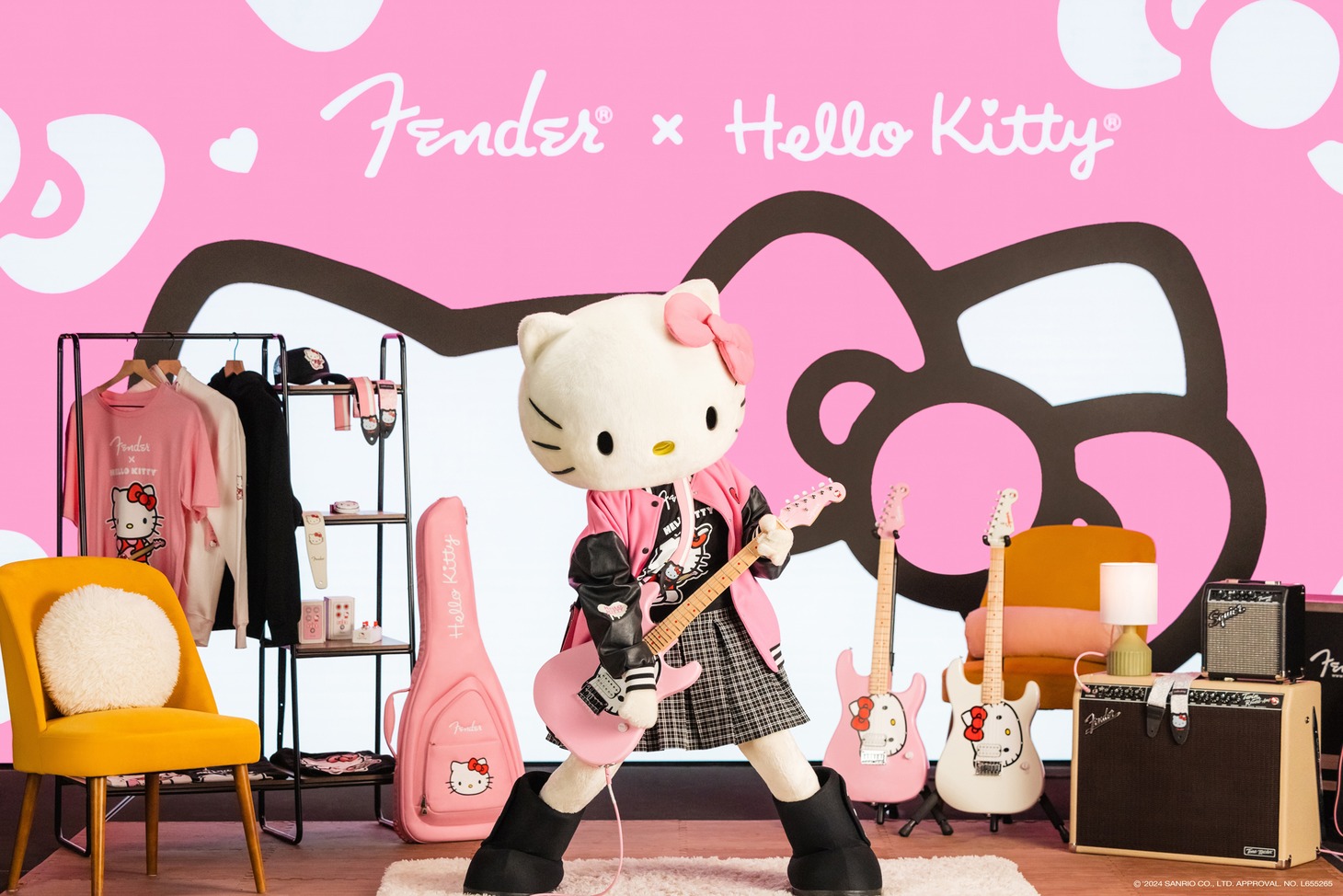 「Fender x Hello Kitty 50th Anniversary Collection」告知ビジュアル