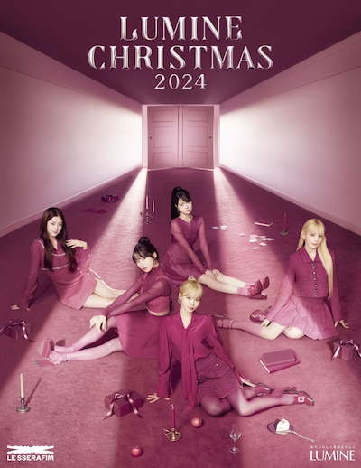 LE SSERAFIMを起用したルミネのクリスマスキャンペーンビジュアル。