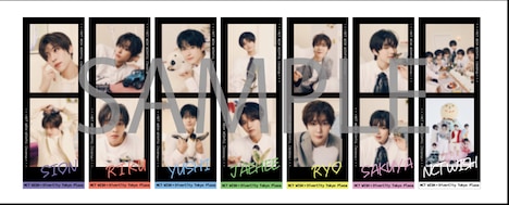 「NCT WISH WISHFUL Christmas in DiverCity Tokyo Plaza」のお買い物キャンペーンで配布されるノベルティステッカーのデザイン。