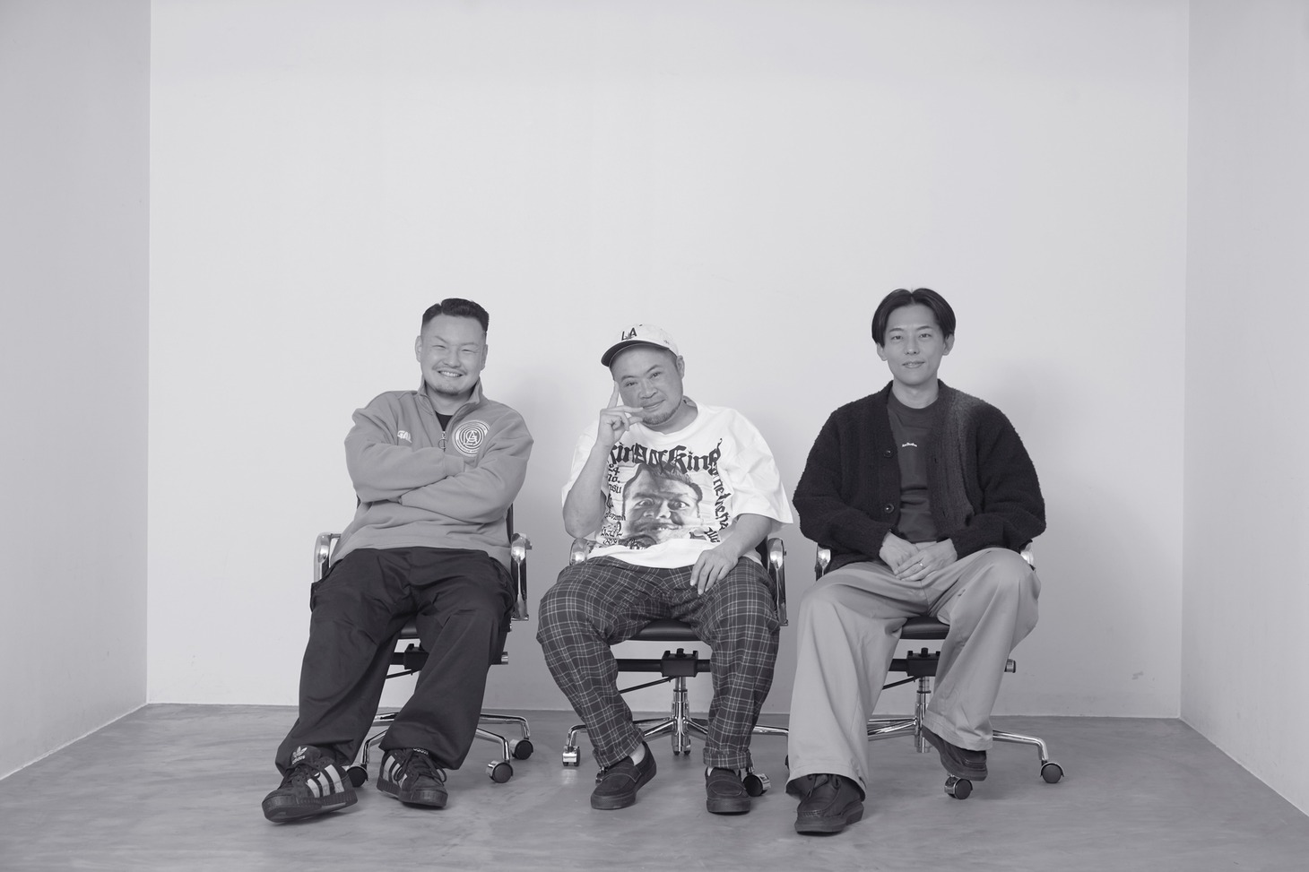 左から輪入道、サイプレス上野、KEN THE 390。（撮影：つぼいひろこ）