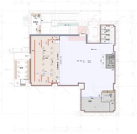 渋谷音楽堂の平面図。