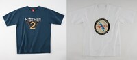 「MOTHER2」ロゴ（DARKNAVY）TシャツとフランクリンバッヂTシャツ。