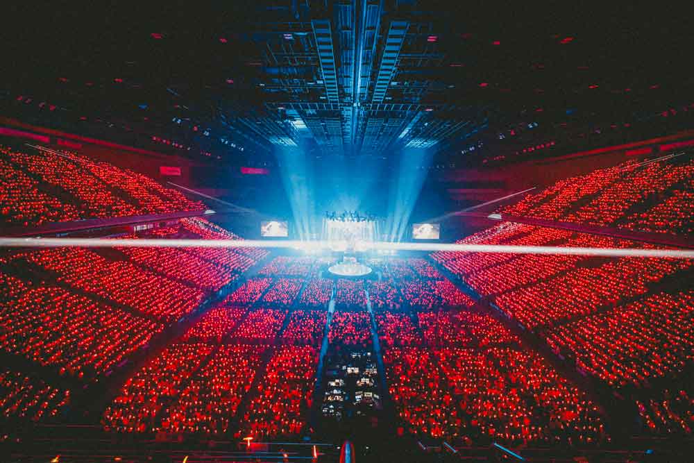 「東方神起 20th Anniversary LIVE TOUR ～ZONE～」の様子。