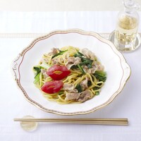 「思い出の君に口づけを（江戸川名産 小松菜のペペロン焼きそば）」