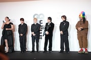 左から北口榛花、堀米雄斗、Number_i、村上隆。