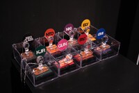 展示の最後にはメンバー名をモチーフにしたスタンプが。