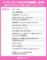 「FNS歌謡祭 第2夜」タイムテーブル発表！松本孝弘×TERU、キンプリら出演者の登場時間・歌唱曲は