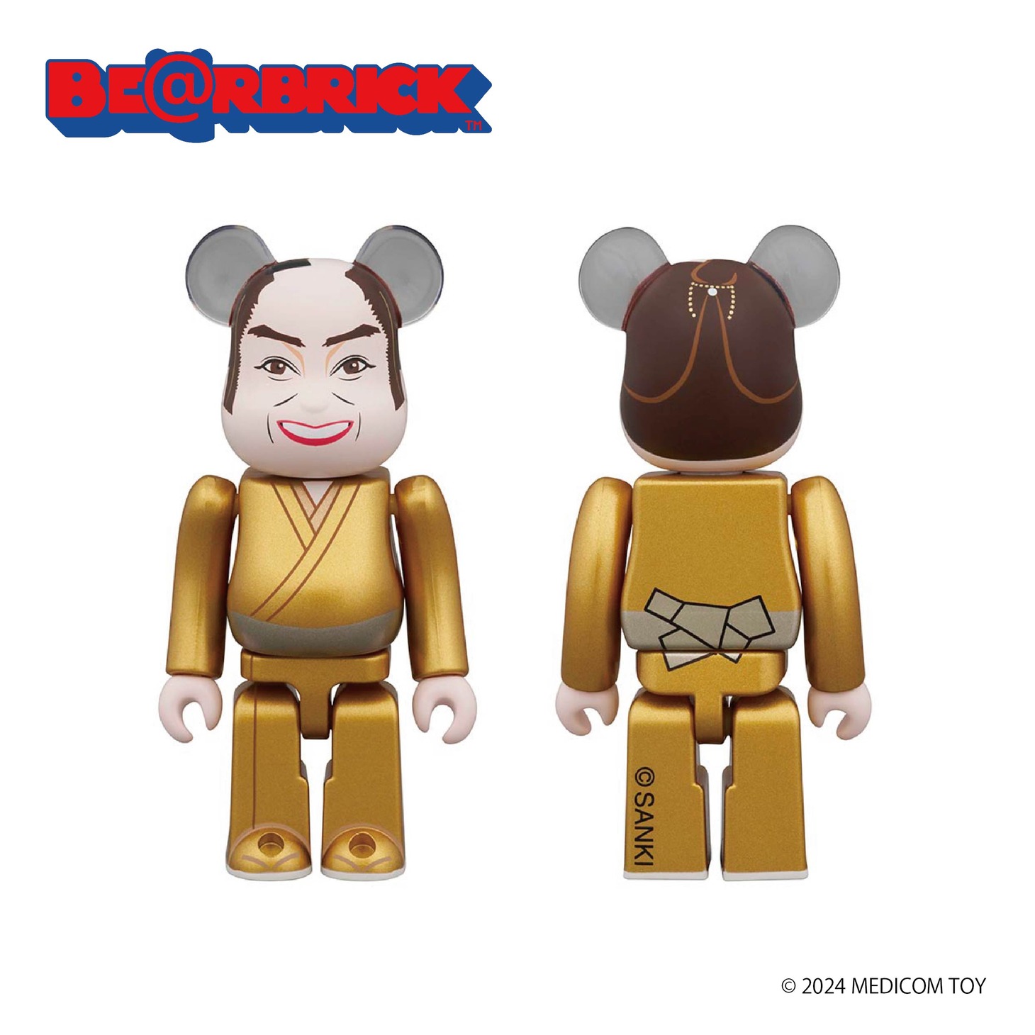 「煌めこうセニョリータ ビバ！マツケン POP-UP SHOP & CAFE in Tree Village」で販売される「BE@RBRICK KEN MATSUDAIRA マツケンサンバ 100％」。