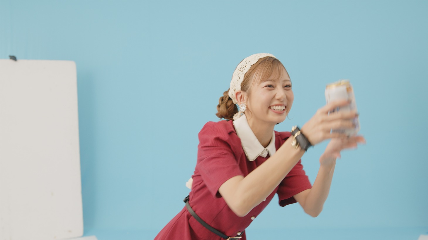 サントリーWeb動画「好きな人と、好きな時に、乾杯。」編の撮影風景。