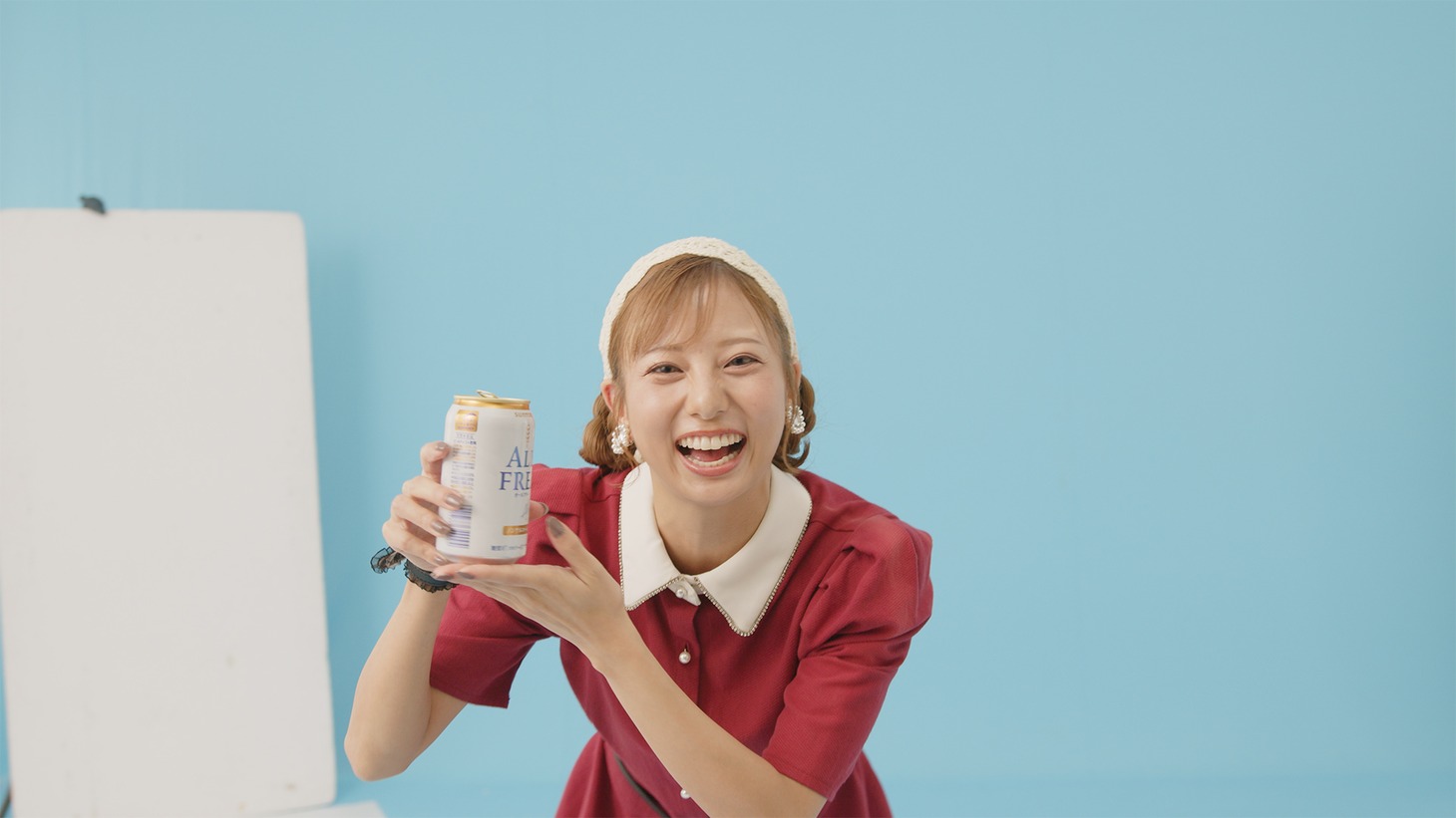 サントリーWeb動画「好きな人と、好きな時に、乾杯。」編の撮影風景。
