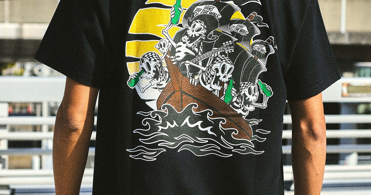 VANS × ELLEGARDEN」の「PIRATES OTW TEE」（BLACK）。 [画像 