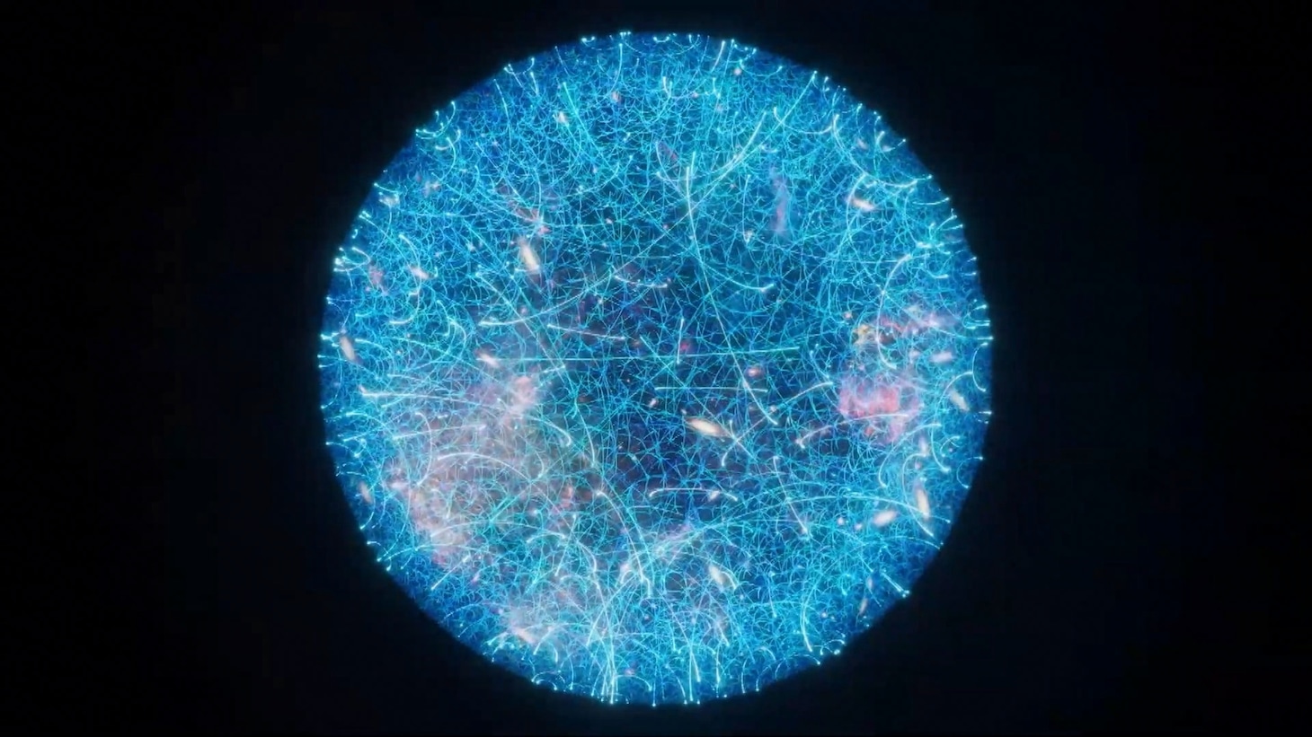 量子もつれと宇宙イメージ。