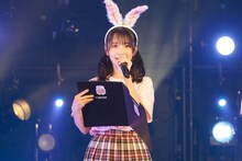 広島CLUB QUATTROをSTU48広島劇場とすることを発表する高雄さやか。(c)STU