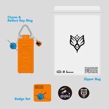 「BUMP OF CHICKEN TOUR ホームシック衛星2024 at Ariake Arena」HOMESICK EISEI 2024 チャーム付きリフレクトキーリング / HOMESICK EISEI 2024 缶バッジセット