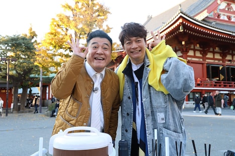 山崎弘也と香取慎吾。(c)フジテレビ