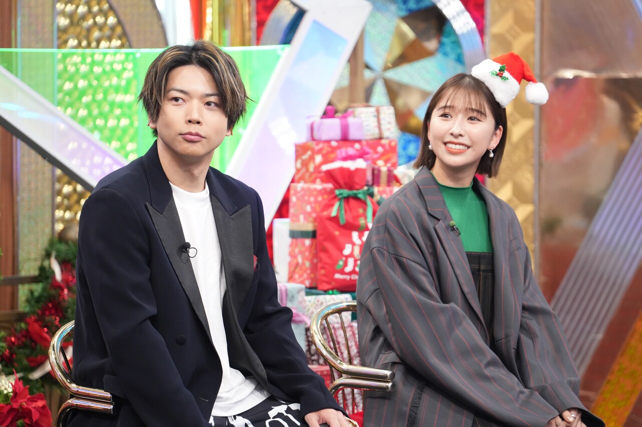 増田貴久（NEWS）と玉井詩織（ももいろクローバーZ）。(c)日本