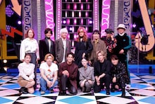 上段左から加藤いづみ、武田真治、浅倉大介、高見沢俊彦、堂島孝平、屋敷豪太、吉田建、下段左から高橋みなみ、堂本剛、森崎ウィン、高畑充希、堂本光一、西川貴教。(c)フジテレビ