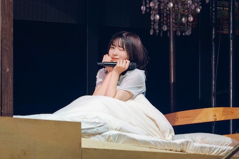 ウインクする正源司陽子。（撮影：上山陽介）