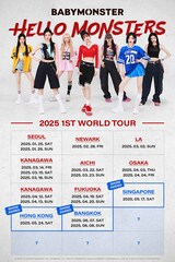 BABYMONSTERのワールドツアーにシンガポール、香港、バンコク追加
