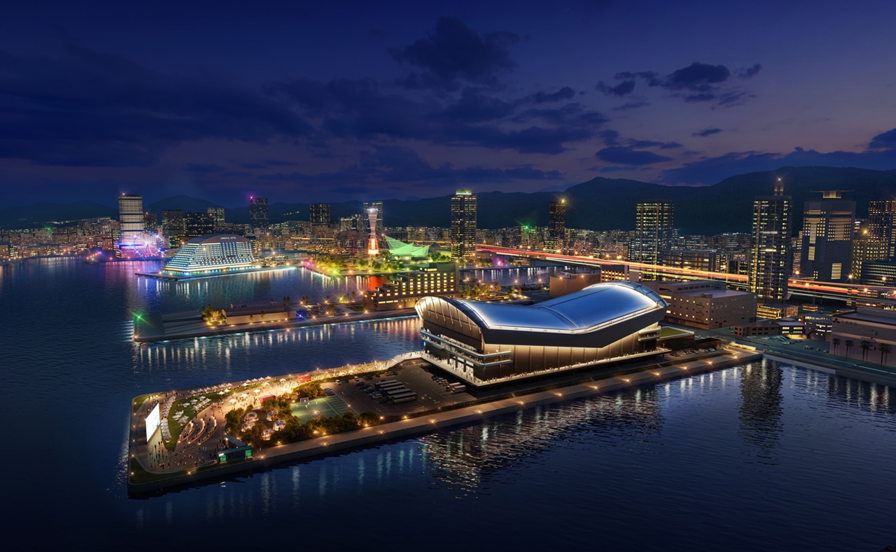 GLION ARENA KOBEの外観イメージ。