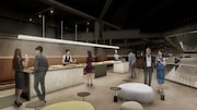 GLION ARENA KOBEのラウンジエリア 「SUITE LOUNGE」イメージ。