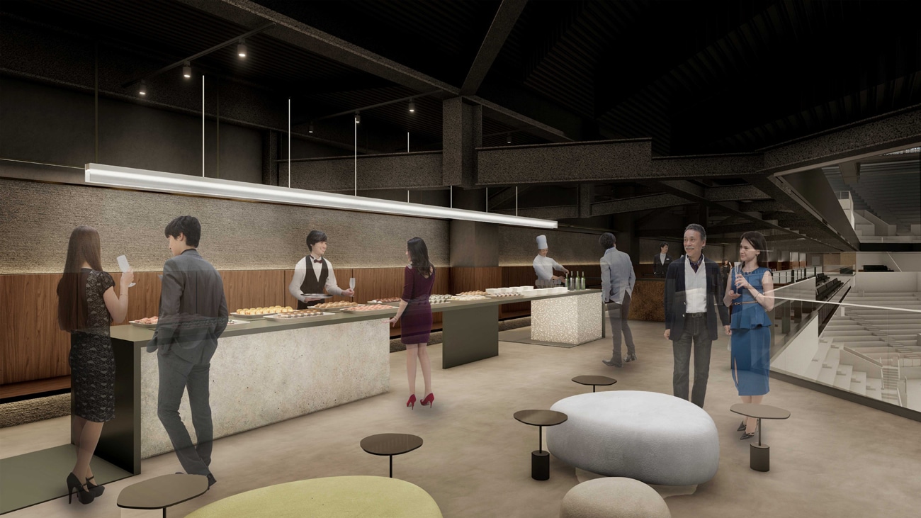 GLION ARENA KOBEのラウンジエリア 「SUITE LOUNGE」イメージ。