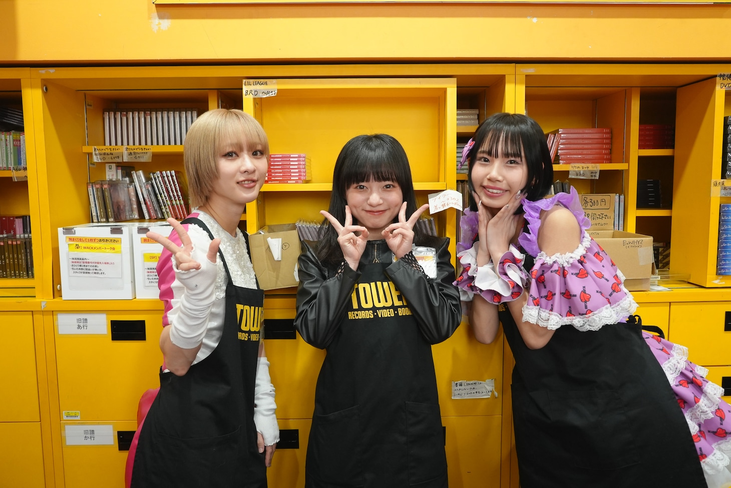 左からユメノユア（GANG PARADE）、チッチチチーチーチー（ASP）、アイナスター（KiSS KiSS）。