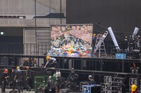 終演後のステージ。