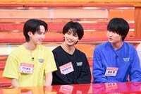 左からYUMA（BUDDiiS）、NAOYA（ ONE N' ONLY）、飯島颯（SUPER★DRAGON）。©「DAN! DAN! EBiDAN!」製作委員会