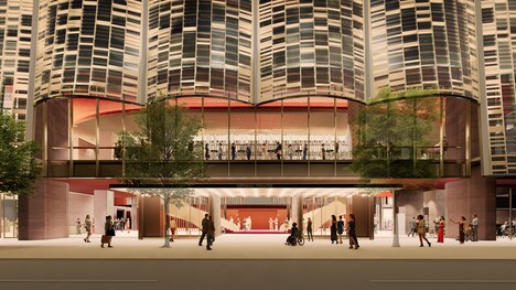 新・帝国劇場の劇場エントランスイメージ。©Tetsuo Kobori Architects