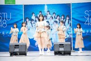 STU48「地平線を見ているか？」リリース記念イベントの様子。