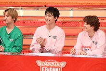 左から田中雅功（Sakurashimeji）、タカシ（超特急）、ユーキ（超特急）。