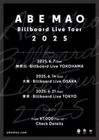 「ABE MAO Billboard Live Tour 2025」告知ビジュアル