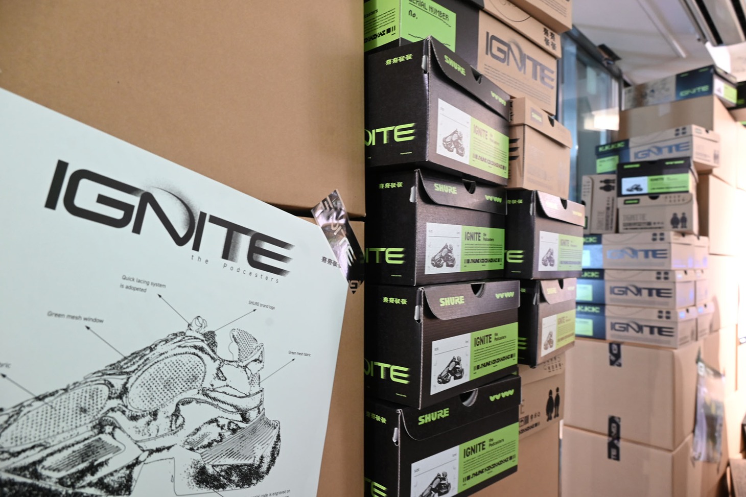 「IGNITE the Podcasters」展示の様子。