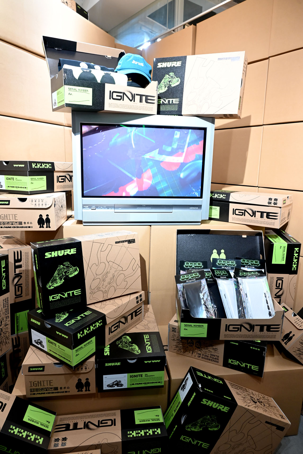 「IGNITE the Podcasters」展示の様子。