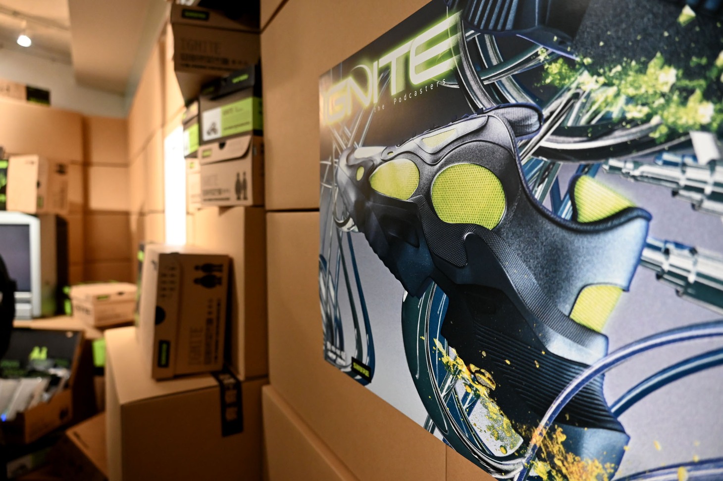 「IGNITE the Podcasters」展示の様子。