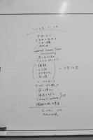青葉市子手書きのセットリスト。（撮影：野田祐一郎）