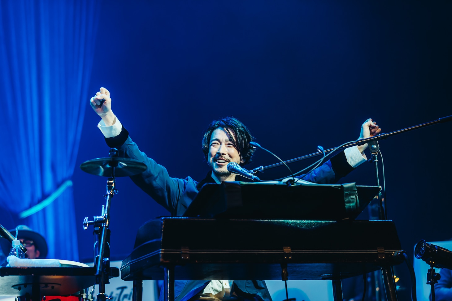 うれしそうな大橋トリオ。（撮影：勝永裕介）