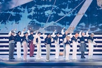 JO1と岡村隆史がコラボした“J岡1”。(c)LAPONE ENTERTAINMENT