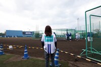 キャンプインした相川七瀬。