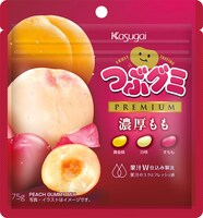 「つぶグミPREMIUM濃厚もも」ビジュアル