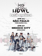 「XG 1st WORLD TOUR “The first HOWL”」中南米地域公演の告知ビジュアル。